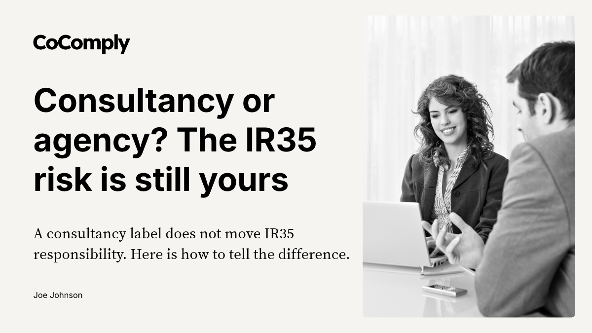 Who is responsible for IR35 when your agency calls itself a consultancy?